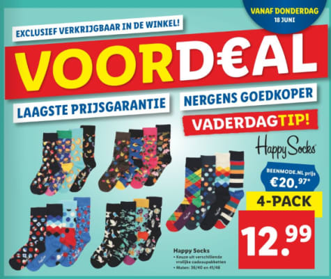 Happy Socks voor €12.99