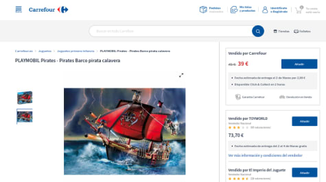 Trampolín Brújula Mayo Barco pirata calavera PLAYMOBIL Pirates por solo 39€ en Carrefour