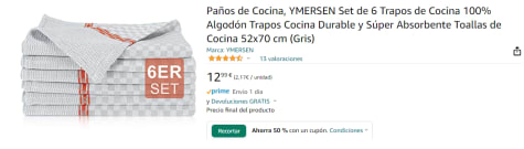  Paquete de 6 trapos de cocina vintage rústicos, paños