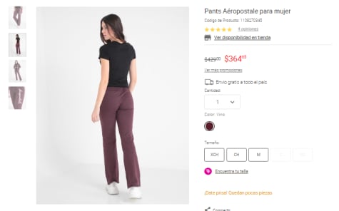 Pants Aéropostale para mujer por $365 MXN