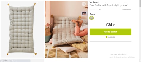 vertbaudet floor cushion