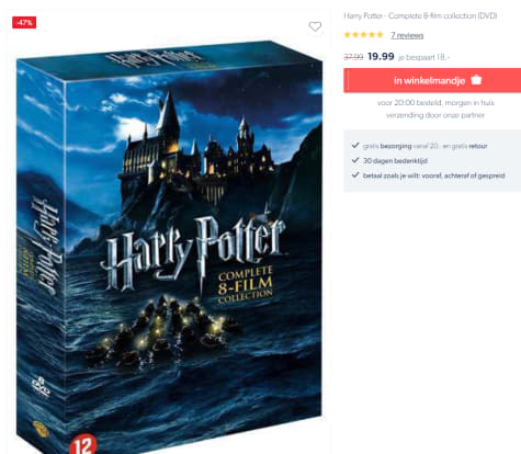 Baron Vaardigheid had het niet door Harry Potter - Complete 8-Film Collection | DVD voor €19,99