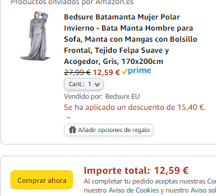 Bata manta polar Bedsure 170x200cm por 10,99€ antes 25,99