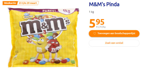 M&M's - Pinda Partybag - 1 kg