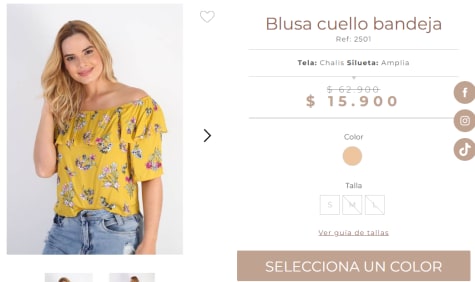 Blusa Fiory por $15.900 en tienda Fiory