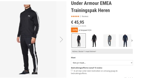 Pekkadillo appel Petulance Under Armour Emea Trainingspak Heren voor €45,95 bij Plutosport