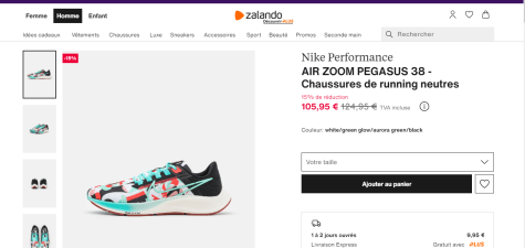 Nike Performance AIR ZOOM PEGASUS 38 - Chaussures de running neutres pour  105,95 € chez Zalando