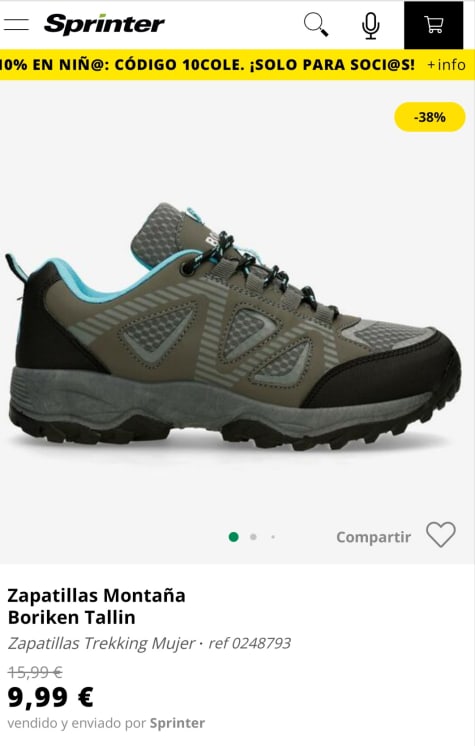 calcular Ondular Derecho Zapatillas Montaña Boriken Tallin Zapatillas Trekking Mujer por 9,99€