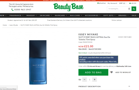 issey miyake bleu astral