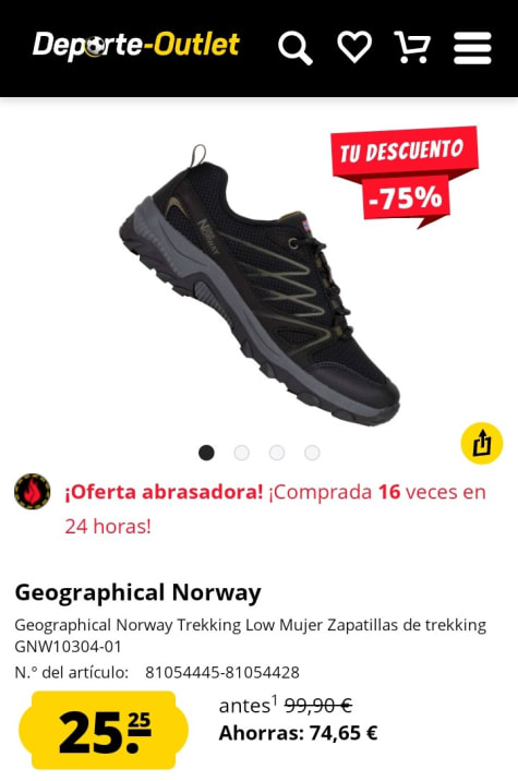 ▷ Chollo Zapatillas de senderismo Geographical Norway GNW10304-01