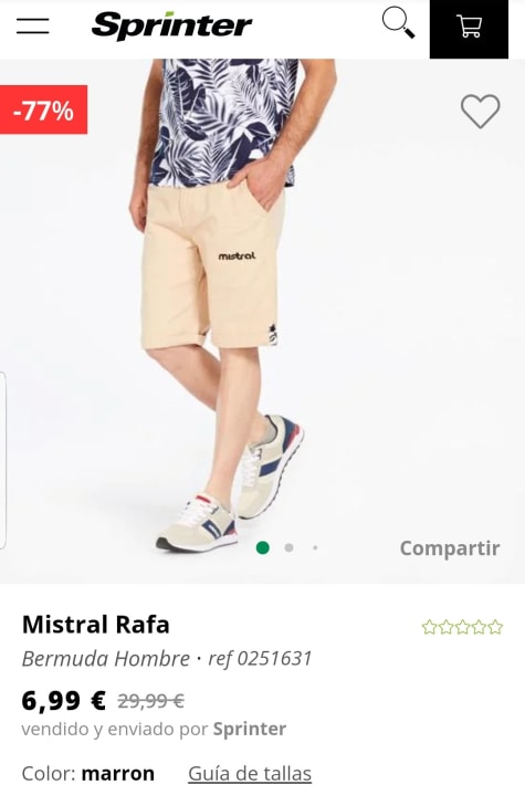 bermudas hombre sprinter