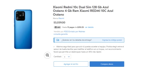 Xiaomi Redmi 10C Dual SIM 128 GB azul océano 4 GB RAM