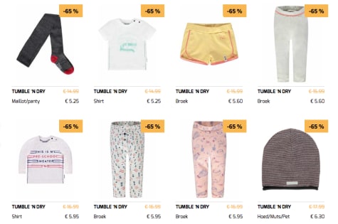 Tot 80% korting op baby- en kinderkleding bij HappyBee Aanbiedingen