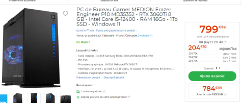 Medion - PC de bureau Medion Erazer Engineer P10 16 GB RAM Intel