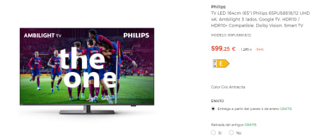 TV 4K UHD · Philips Ambilight · Electrónica · El Corte Inglés (13)