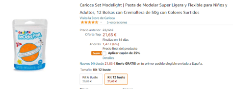 Modelight Blanco - 50g PASTA DE MODELAR CARIOCA