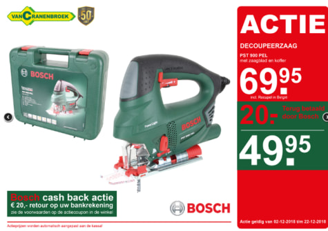 Gasvormig Haat Allerlei soorten Bosch PST 900 PEL decoupeerzaag in koffer voor €49,95 dmv cashback