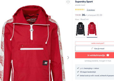 Superdry Javelin Jammer Jas voor €36 Aanbiedingen
