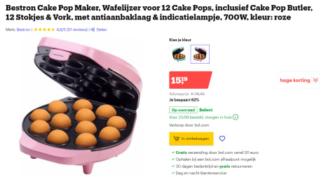 Bestron DCPM12 Cake-Popmaker voor Bol.com