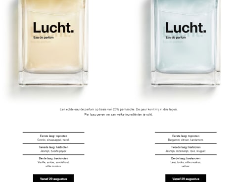 Zeeman eigen eau de parfum: Lucht voor €4,99 Aanbiedingen Zeeman eigen eau de parfum: Lucht voor €4,99 Aanbiedingen