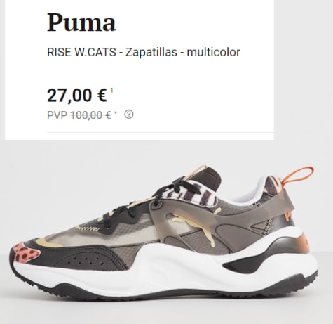 Zapatillas para Mujer Puma RISE W.CATS por 27€ en Zalando Privé