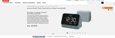 Lenovo Smart Clock Essential con Alexa incorporado