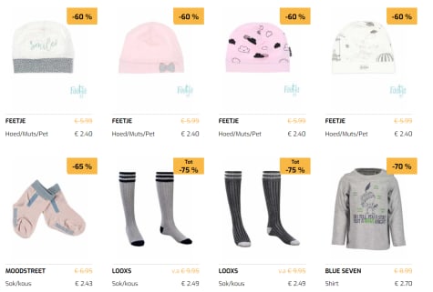 Tot 70% korting op kinderkleding bij Happy Bee Aanbiedingen