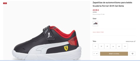 PUMA para bebés Scuderia Ferrari Cat Delta por 22,46€