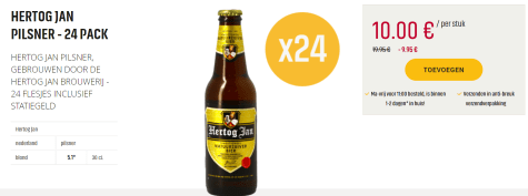 24 flesjes Hertog Jan voor effectief 8,50 euro (incl. bezorging) Aanbiedingen