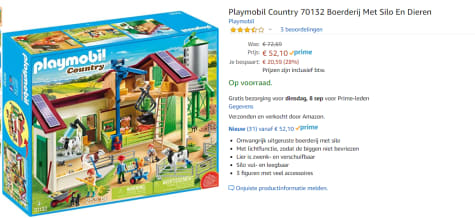 PLAYMOBIL Country - Boerderij met silo en dieren voor €52,10