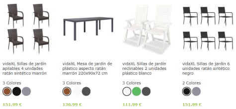 Sillas De Comedor 2 Unidades Madera Maciza De Mango Vidaxl con Ofertas en  Carrefour