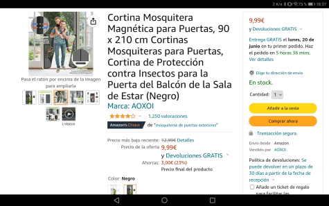 Mosquitera Puerta Magnetica 90x210 Cm con Ofertas en Carrefour