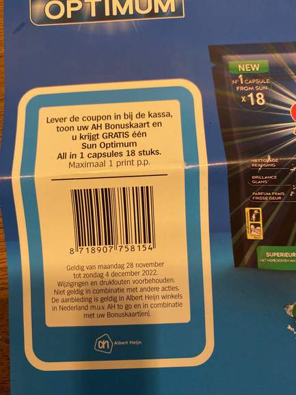 bijenkorf bon albert heijn