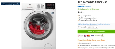 AEG wasmachine voor €466