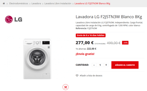 F2J5TN3W 8Kg por 277€