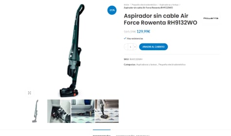 Aspiradora sin Cable Rowenta RH9132WH 