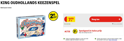 het dossier Volwassen vogel King International Oud Hollands Keezenspel voor €7,99 bij Kruidvat