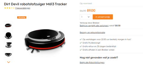 Srobot M 613 Tracker Bk/Rd voor €89 Aanbiedingen