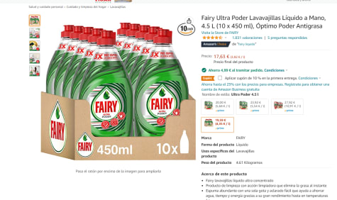 Fairy Lavavajillas mano ultra poder Fairy Botella 450 ml