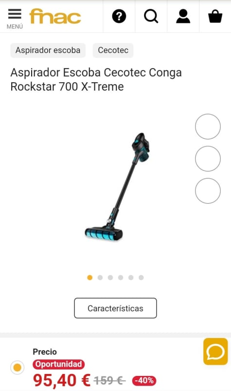 Cecotec Conga RockStar 700 X-Treme Aspirador Vertical 430W