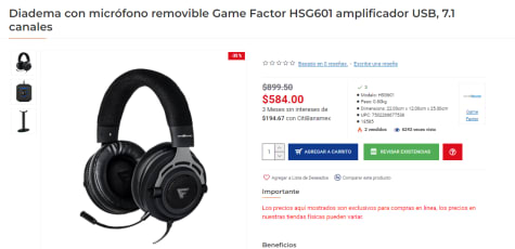 Aud fonos Game Factor HSG601 por 584 en PCDigital