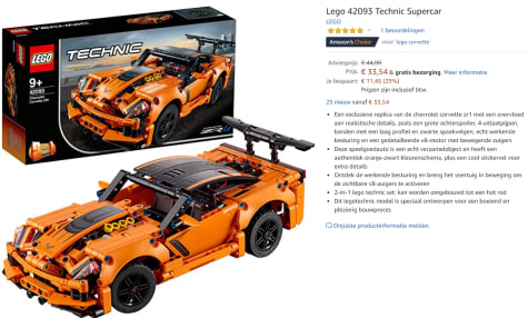 lego technic corvette amazon