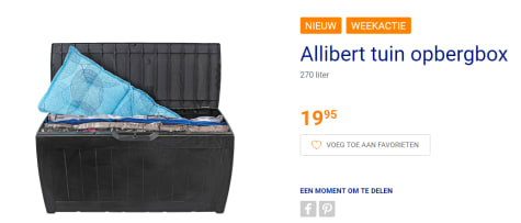 wraak Hoe dan ook Huisje Allibert Arica - Kussenbox - Antraciet voor €19,95