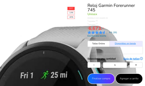 Garmin Forerunner 745 en promoción