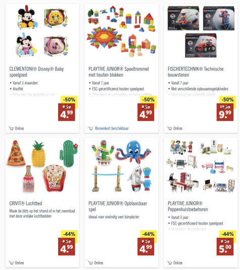 60% Korting op enorm veel producten in de sale bij LIDL Aanbiedingen
