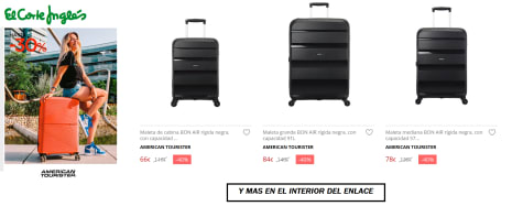 Hasta 30% DTO en Maletas American Tourister en El Corte Inglés