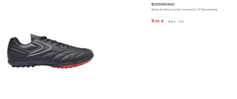 Comprar Botas de fútbol turf de hombre Evil II TF Boomerang · Hipercor