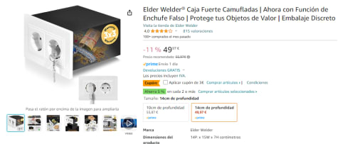 Elder Welder® Caja Fuerte Camufladas, Ahora con Función de Enchufe Falso, Protege tus Objetos de Valor