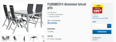 FLORABEST Aluminium grijs €199