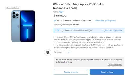 iPhone 13 Pro Max - Reacondicionado y barato